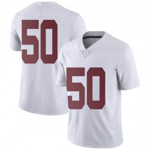 NCAA Men's Alabama Crimson Tide #50 Gabe Pugh Stitched College Nike Authentic No Name White Football Jersey VE17H45GV